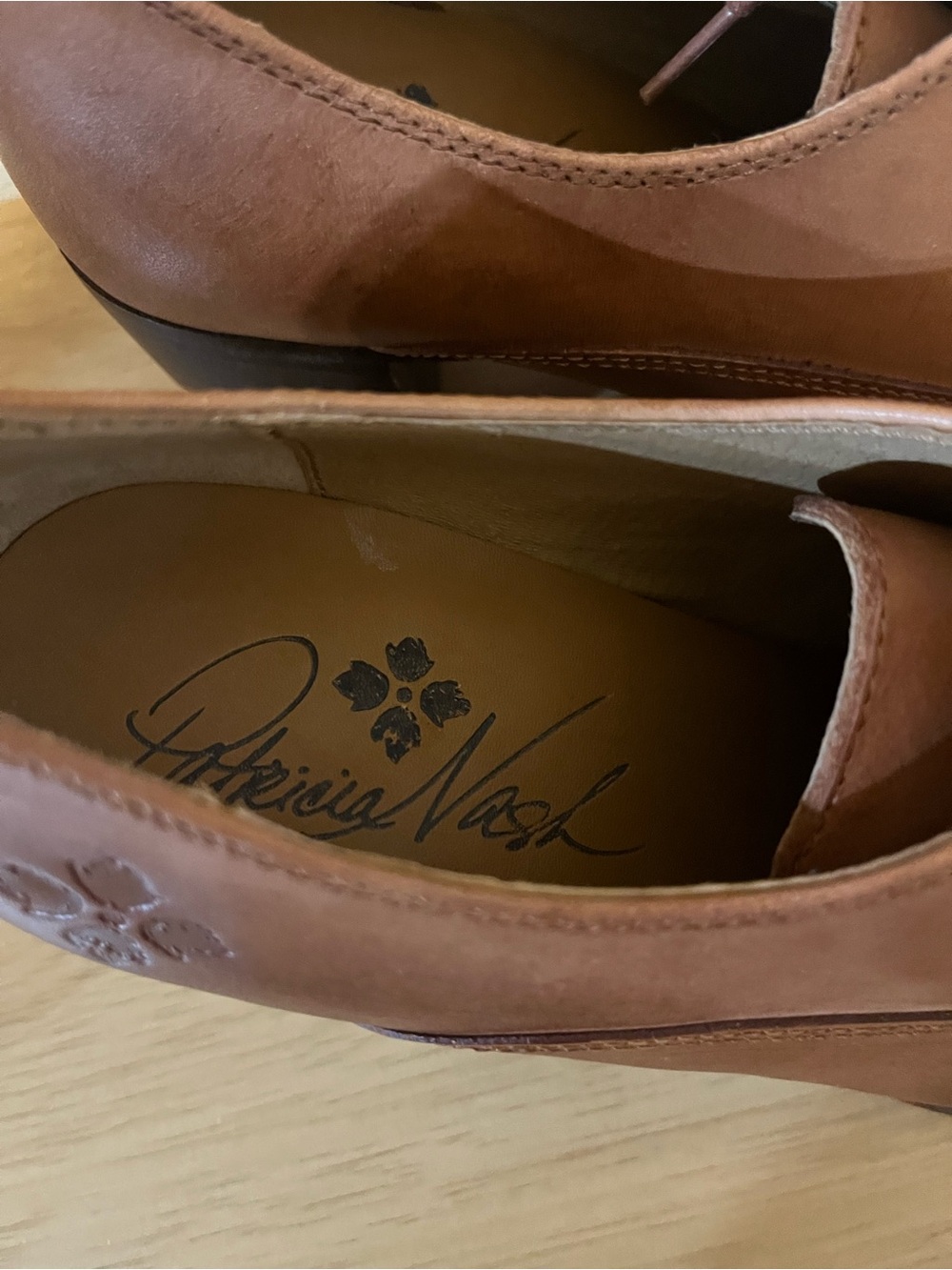 Patricia Nash Anna Oxford Shoes-Tan Leather - Picture 5 of 12